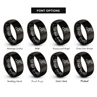 font options for inside engraving on black monaco circuit rings
