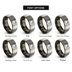 font options for inside engraving on gunmetal & gray monitors cable rings