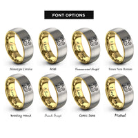 font options for inside engraving on gold & silver monkey rings