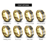 font options for inside engraving on gold & silver monkey rings