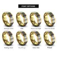 font options for inside engraving on gold & silver monkey rings