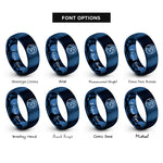 font options for inside engraving on blue mont blanc rings