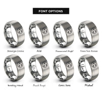 font options for inside engraving on grey moon bats rings