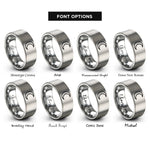 font options for inside engraving on grey moon rings