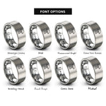 font options for inside engraving on grey moon jelly rings