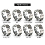 font options for inside engraving on grey moon lander flag rings