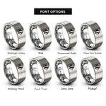 font options for inside engraving on grey moorish idol rings