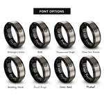 font options for inside engraving on black & silver moorish star lattice rings