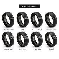 font options for inside engraving on black moose rings