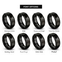 font options for inside engraving on black moose rings