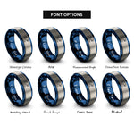 font options for inside engraving on blue & grey moray eel rings