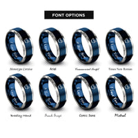 font options for inside engraving on blue & gray mortar pestle rings