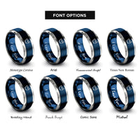 font options for inside engraving on blue & grey mortar pestle rings