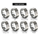 font options for inside engraving on silver mortar pestle rings