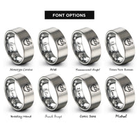 font options for inside engraving on grey mortar pestle rings