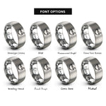 font options for inside engraving on gray mortar pestle rings