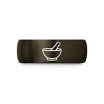 gunmetal & black tungsten mortar pestle wedding band
