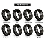 font options for inside engraving on black mosque silhouette rings