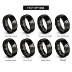 font options for inside engraving on black moth on skull rings