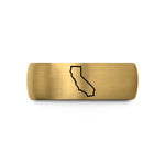 unique present idea wife – black & gold tungsten california wedding band