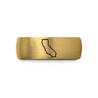 unique present idea wife – black & gold tungsten california wedding band