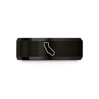 special present for her – black tungsten california wedding band