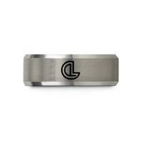 presents for both parents – black & grey tungsten centerline symbol cl wedding band