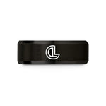 best presents for her – black tungsten centerline symbol cl wedding band