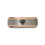 presents for mom birthday – rose gold tungsten heart stripe bars wedding band