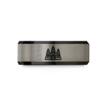 special present ideas mom – black & silver tungsten angkor wat wedding band