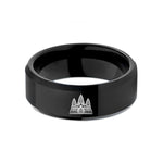 personalized presents for mom – black tungsten angkor wat wedding band