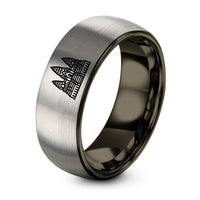 Mother Day Gift Sets – gunmetal & silver tungsten angkor wat ring