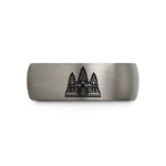 best presents for her – gunmetal & silver tungsten angkor wat wedding band