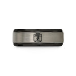 unique present ideas women – black & silver tungsten combo amp wedding band