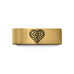 best present ideas mom – gold tungsten weave heart wedding band