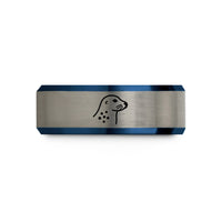 birthday surprise for mom – black & blue & gray tungsten harbor seal wedding band