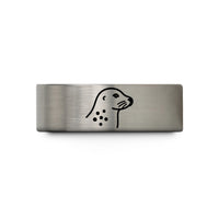 birthday surprise for mom – blue & grey tungsten harbor seal wedding band