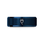personalized presents for mom – blue tungsten power plug wedding band