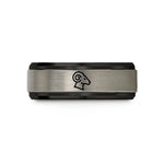 thoughtful presents for mom – black & blue & silver tungsten aries wedding band