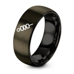 Mother Gifts for Christmas – gunmetal & black tungsten skewer ring