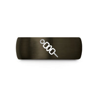 womens rings holiday present – gunmetal & black tungsten skewer wedding band