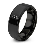 unique presents for mom – black tungsten clarinet mouthpiece ring