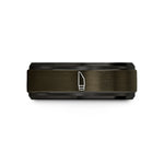 personalized presents for mom – gunmetal & black tungsten clarinet mouthpiece wedding band
