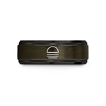 special presents for moms – gunmetal & black tungsten ground symbol wedding band