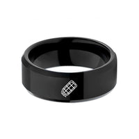 unique presents for her – black tungsten rescue stretcher wedding band