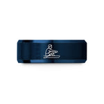 special presents for mom – blue tungsten rower crew oar wedding band