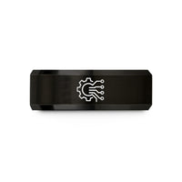 birthday present ideas women – black tungsten gear circuit wedding band