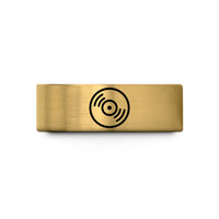special occasion presents – gold tungsten vinyl record wedding band