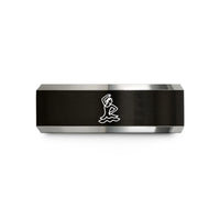 thoughtful presents for her – black & gray tungsten flamenco dancer wedding band