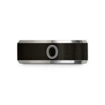 presents that moms want – black & grey tungsten oval rope edge wedding band